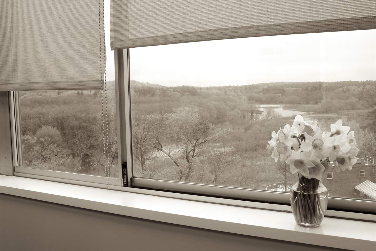 Photo of a Doctor walking into an exam room.